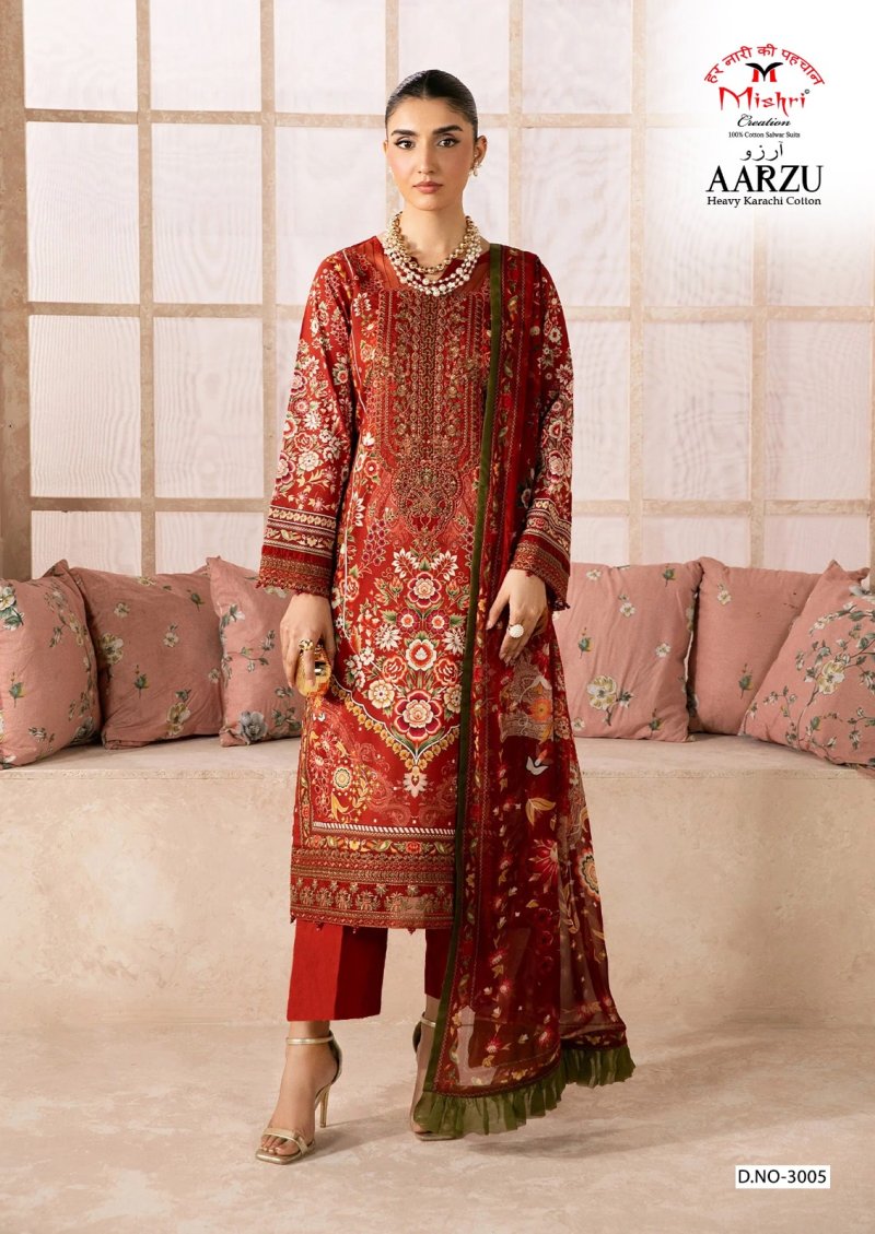 Aarzu Vol 3 By Mishri Cotton Readymade Pakistani Suits 